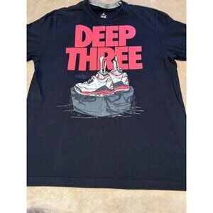 Air Jordon’s 3 Black Cement Shirt Deep Three Ankle Size Large